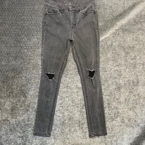 SEVEN7 Jeans Womens Size 6 Gray‎ Skinny Distressed Ripped Mid Rise Stretch